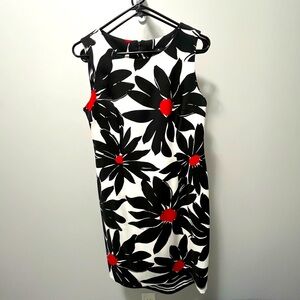 Beautiful black, Red,White flower dress .